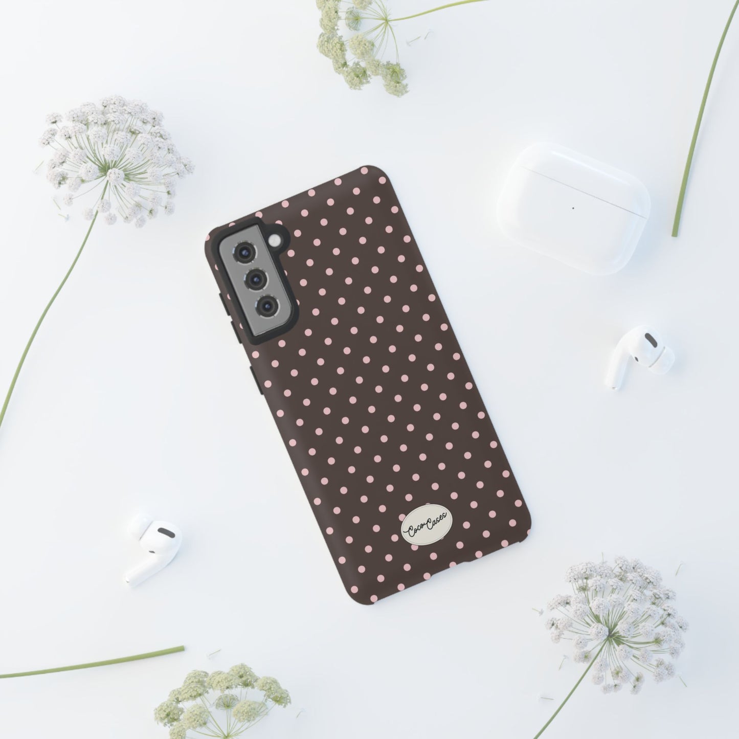 Brown Polka Dot Samsung Case