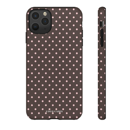 Brown Polka Dot iPhone Case