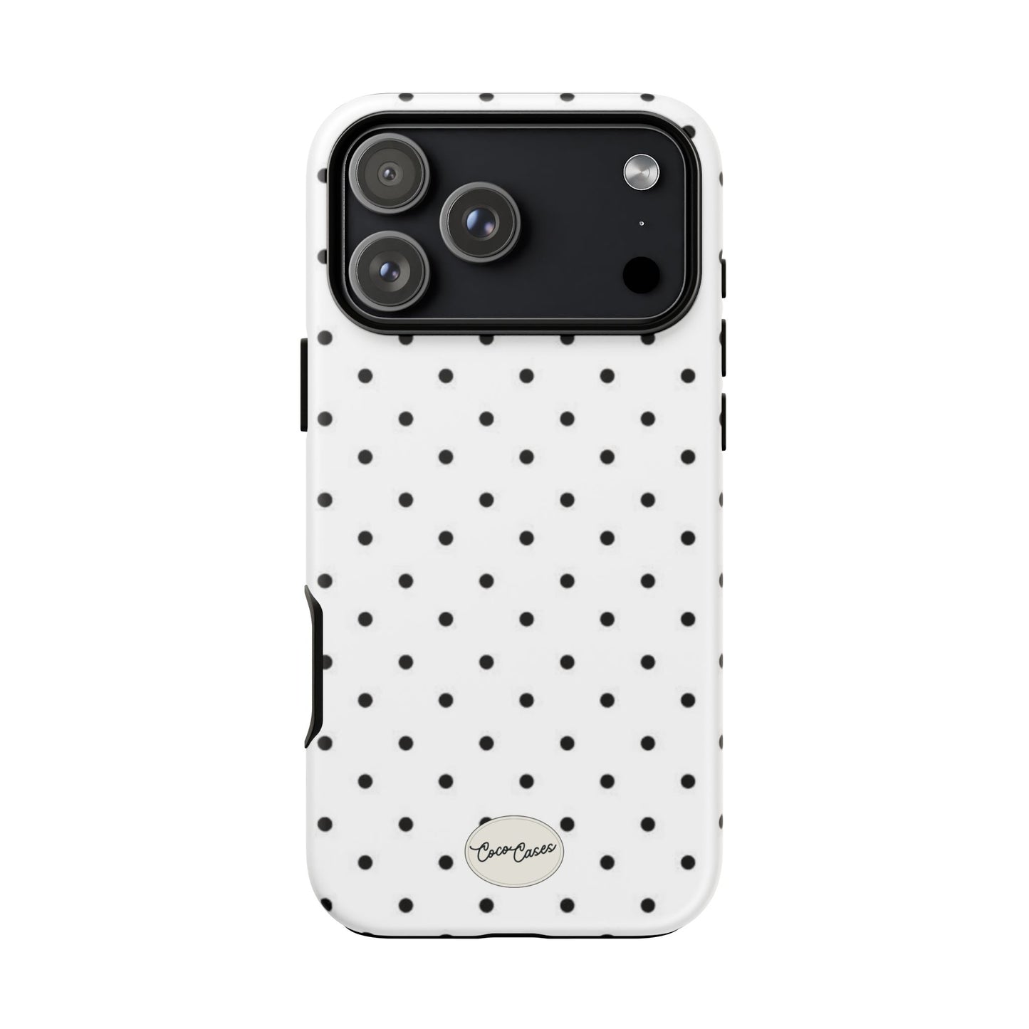 White Polka Dot iPhone Case