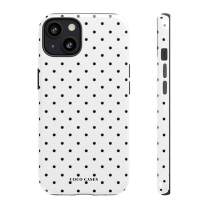 White Polka Dot iPhone Case