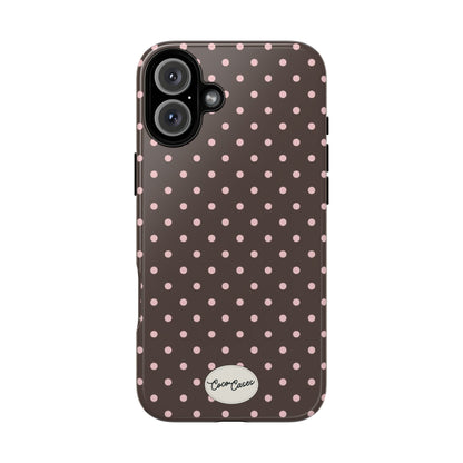Brown Polka Dot iPhone Case