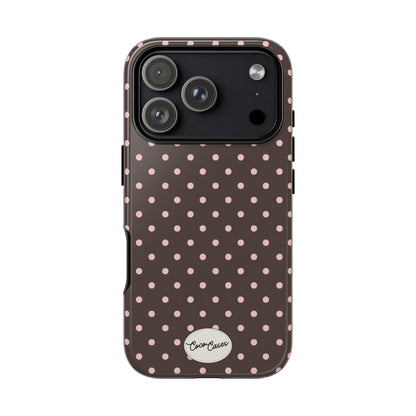 Brown Polka Dot iPhone Case
