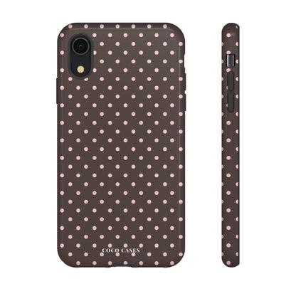 Brown Polka Dot iPhone Case
