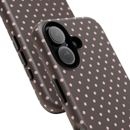 Brown Polka Dot iPhone Case