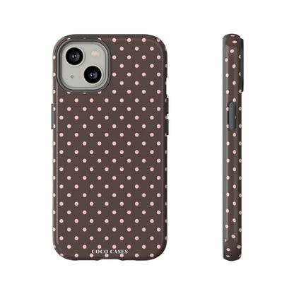 Brown Polka Dot iPhone Case