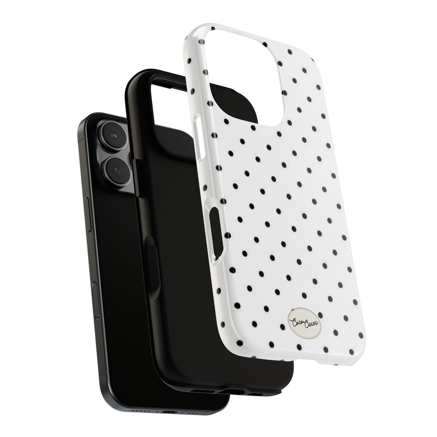 White Polka Dot iPhone Case