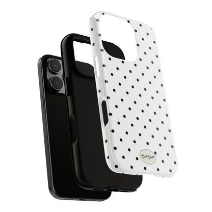 White Polka Dot iPhone Case