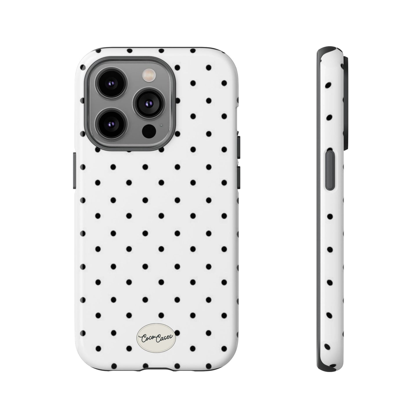White Polka Dot iPhone Case
