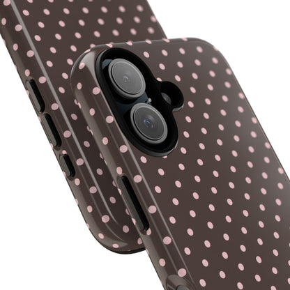 Brown Polka Dot iPhone Case