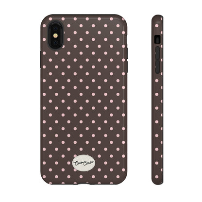 Brown Polka Dot iPhone Case