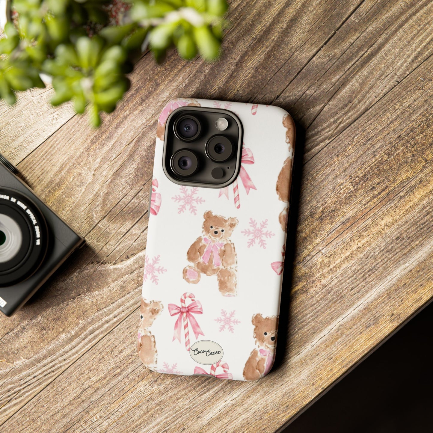 Blush Noel Bear iPhone Case