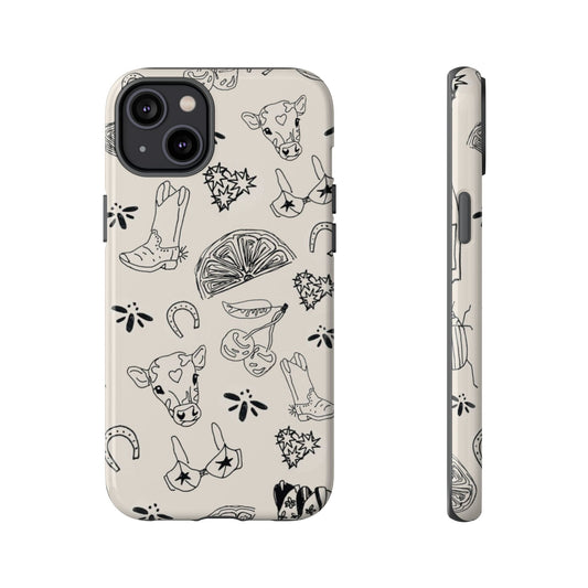 Silly Sketches iPhone Case