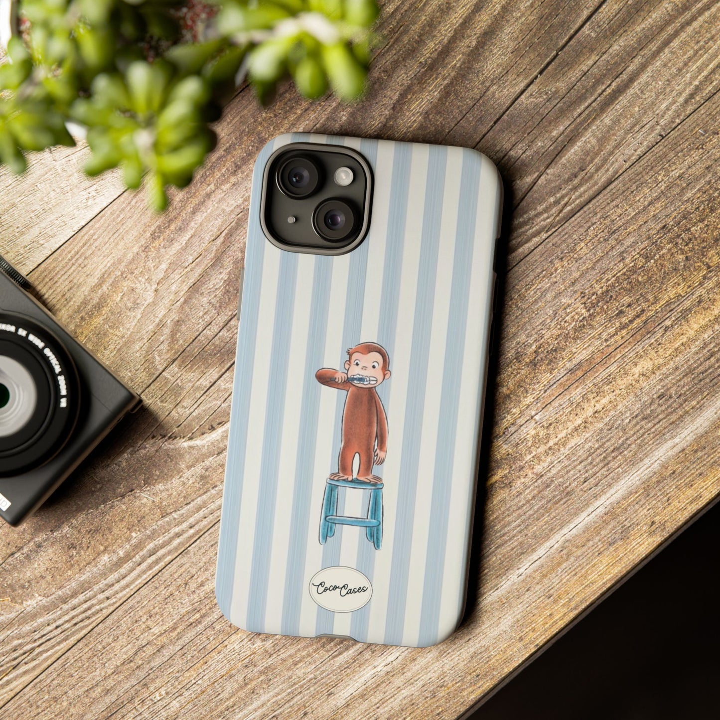 Striped Monkey iPhone Case