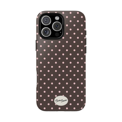 Brown Polka Dot iPhone Case