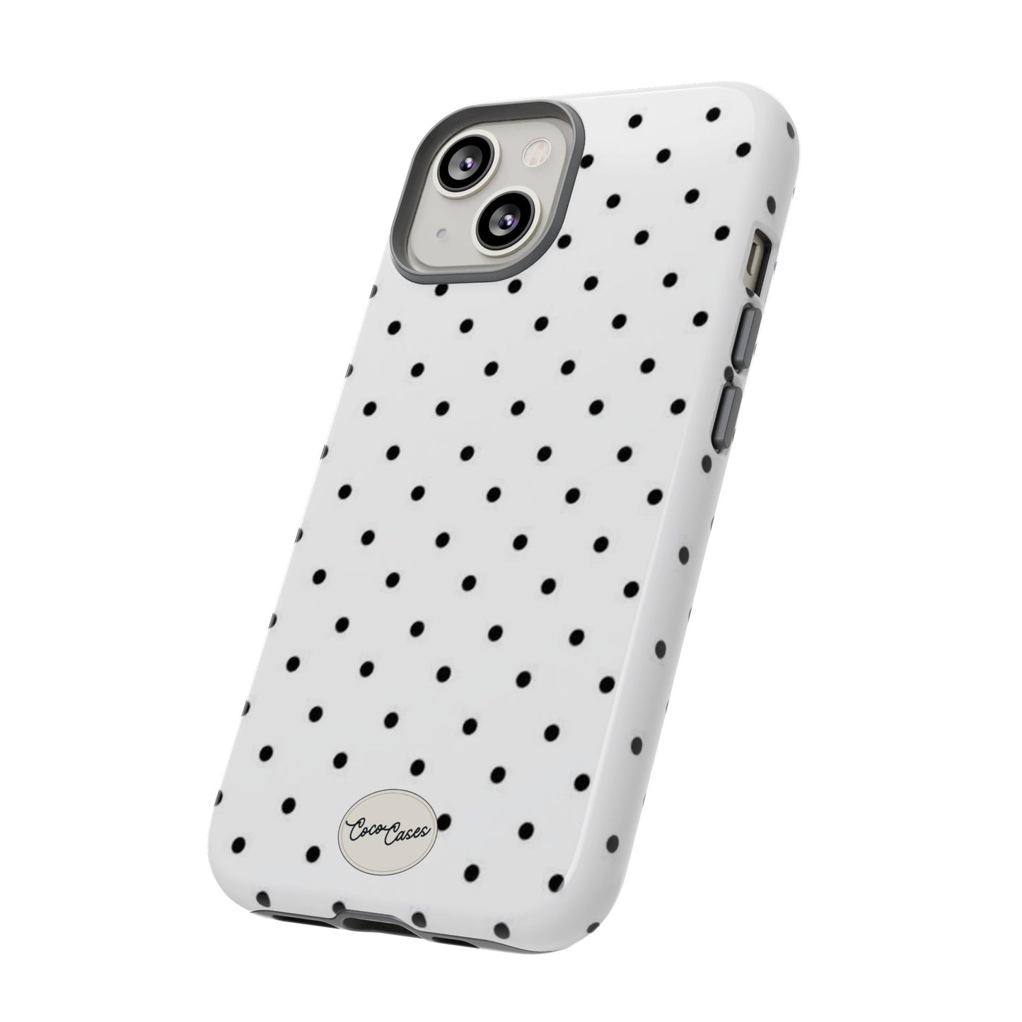 White Polka Dot iPhone Case