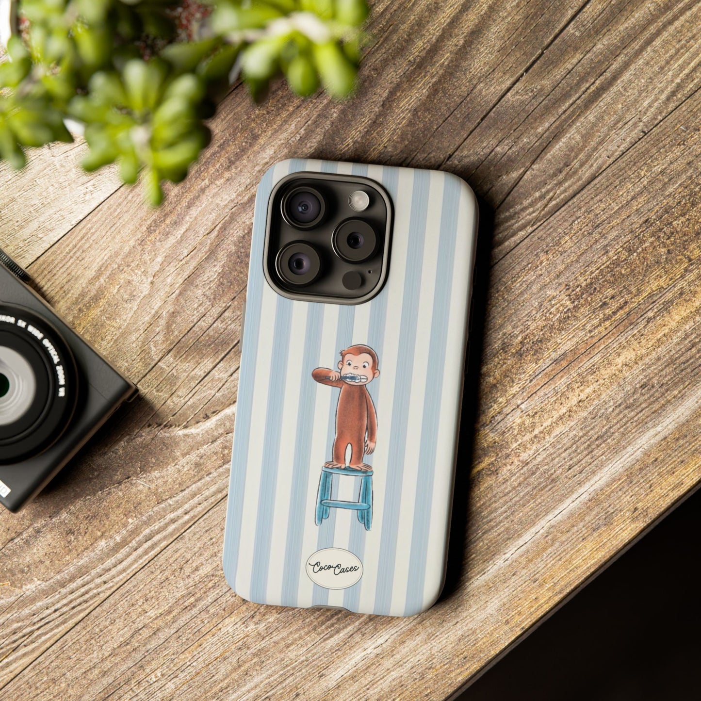 Striped Monkey iPhone Case