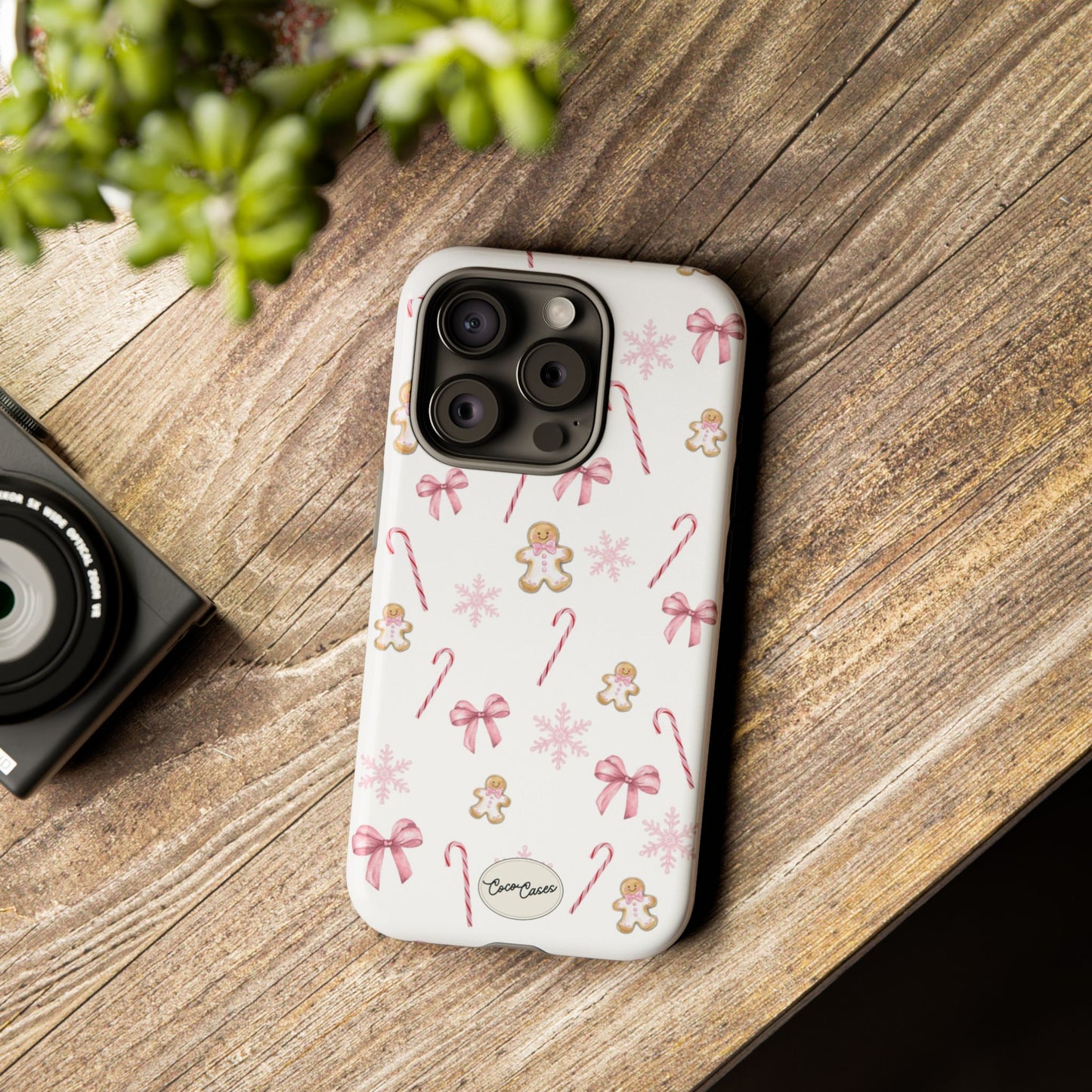 Pink Christmas iPhone Case