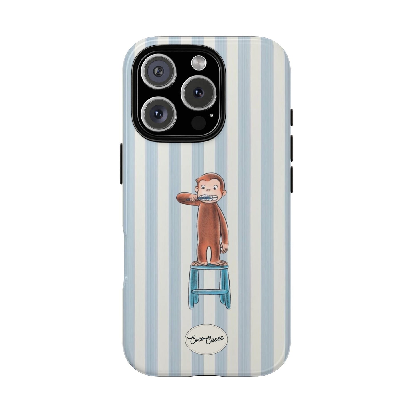 Striped Monkey iPhone Case