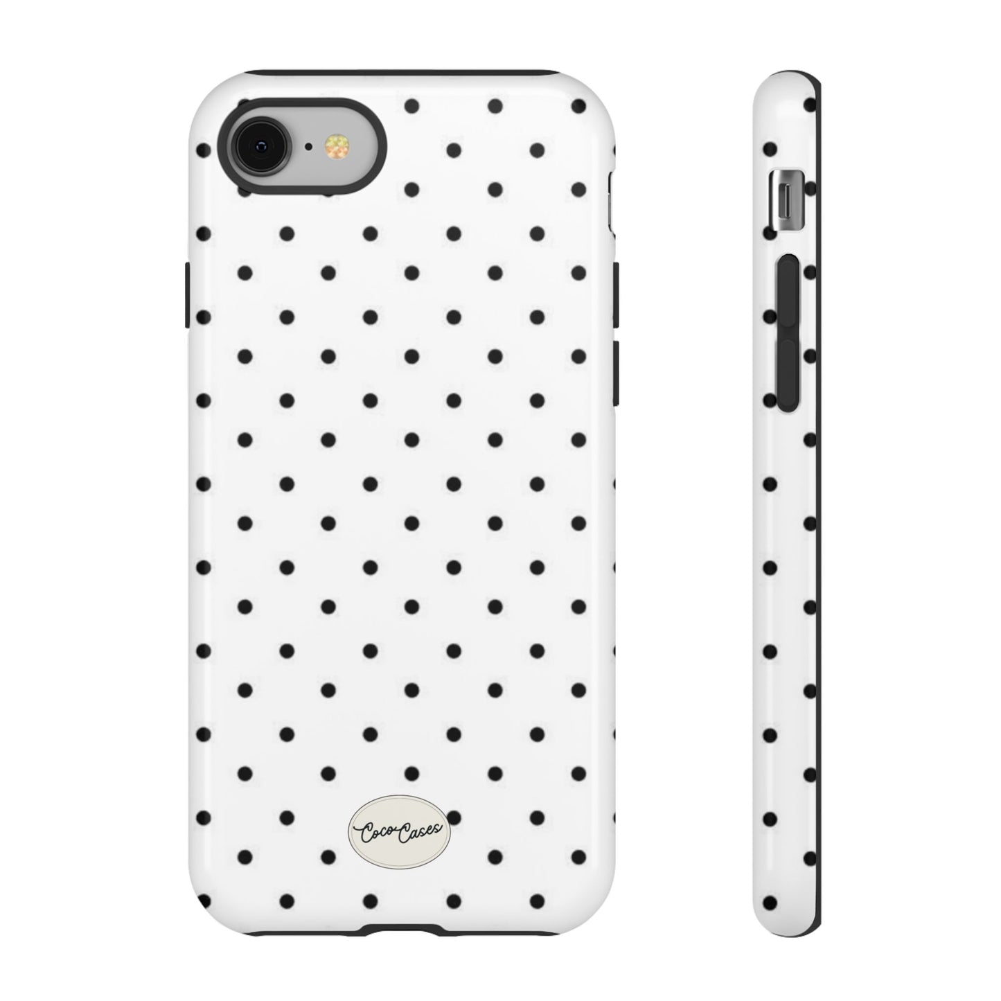 White Polka Dot iPhone Case