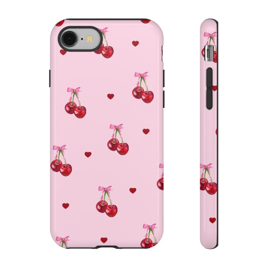 Cherry Hearts iPhone Case