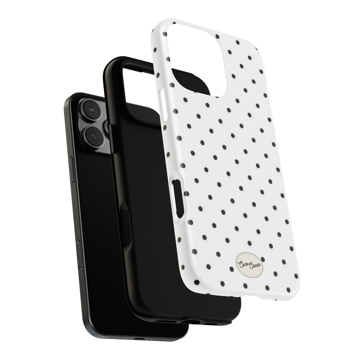 White Polka Dot iPhone Case