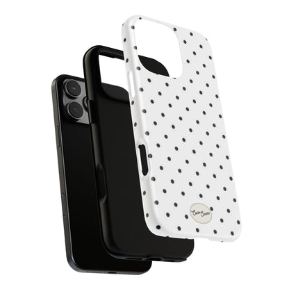 White Polka Dot iPhone Case