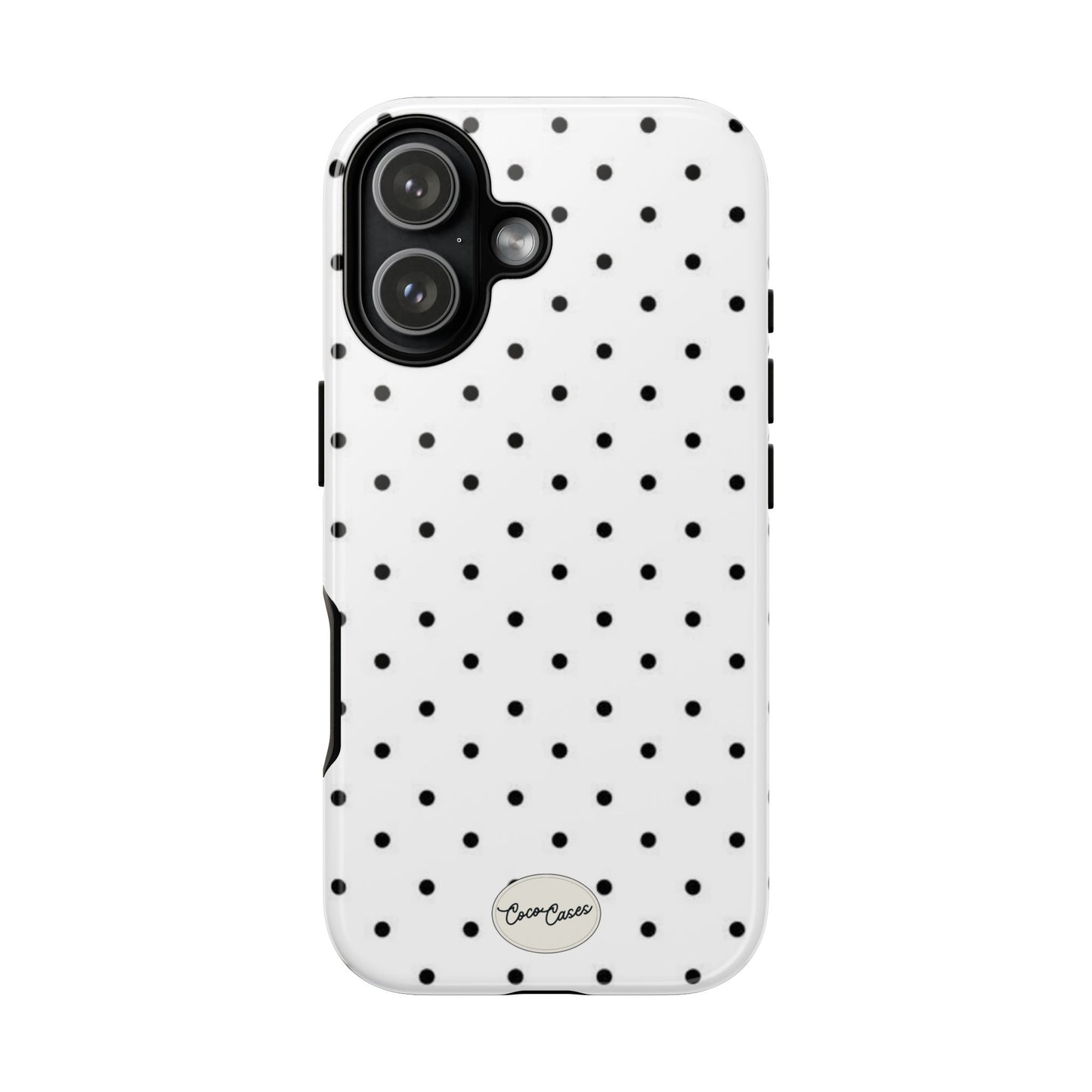 White Polka Dot iPhone Case