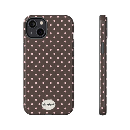 Brown Polka Dot iPhone Case