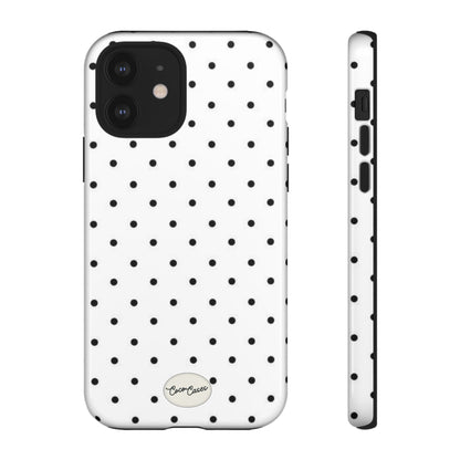 White Polka Dot iPhone Case