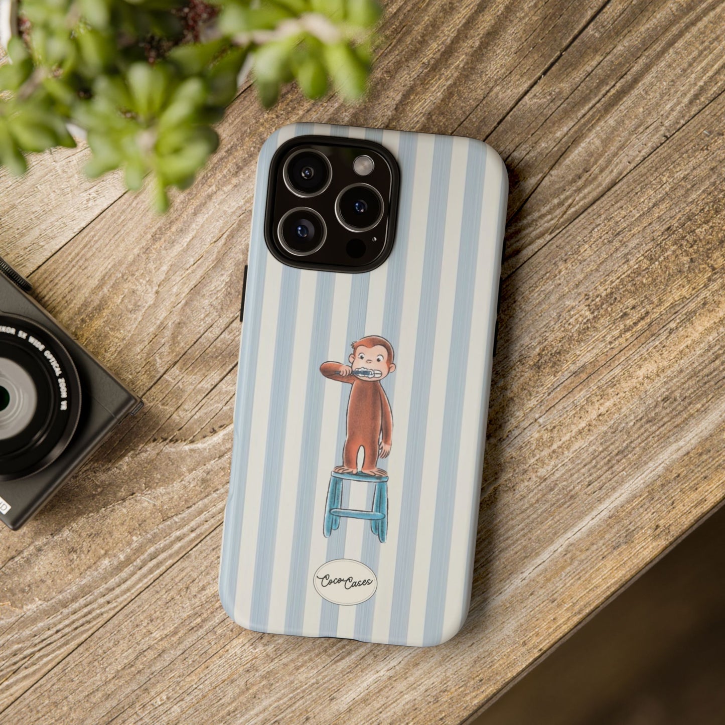 Striped Monkey iPhone Case
