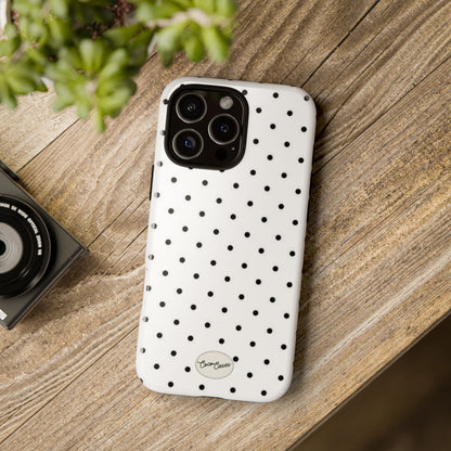 White Polka Dot iPhone Case