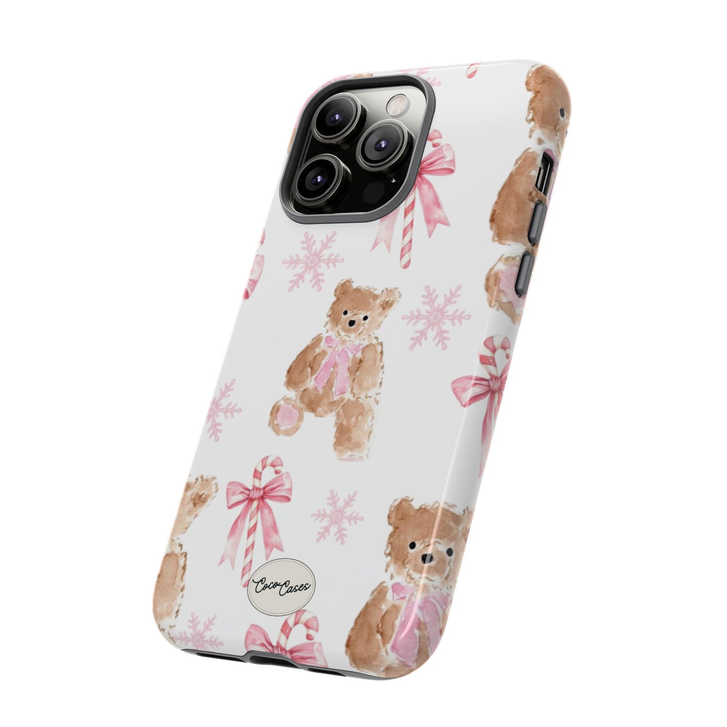 Blush Noel Bear iPhone Case
