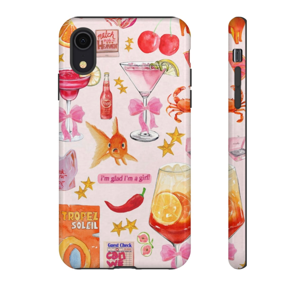 I'm glad I'm a girl iPhone Case