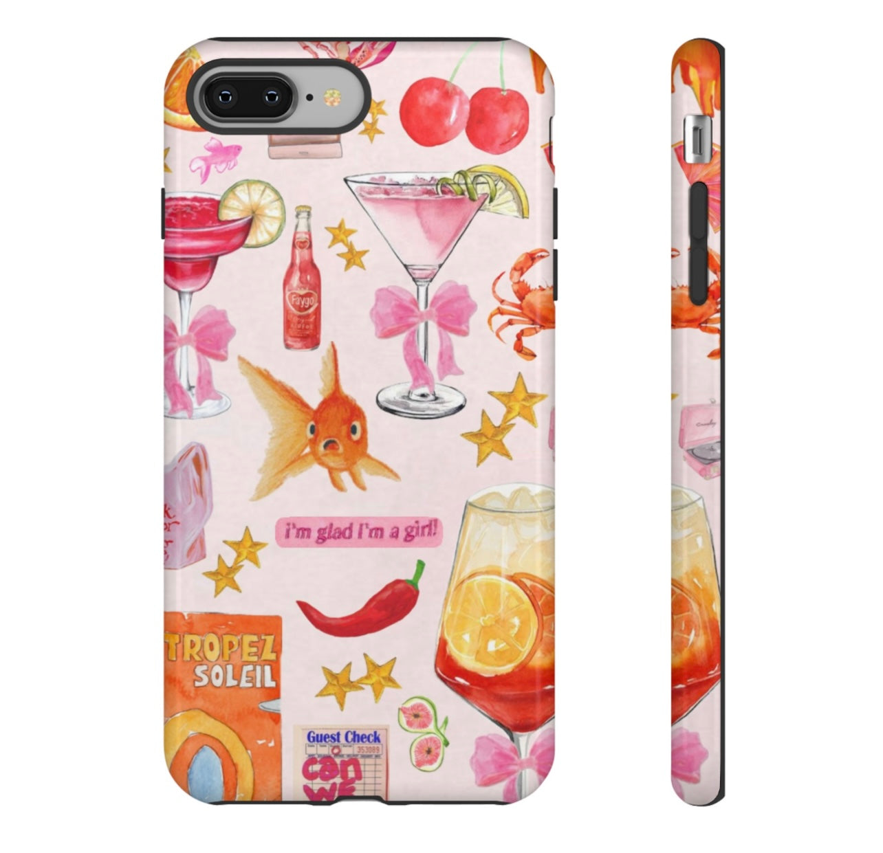 I'm glad I'm a girl iPhone Case