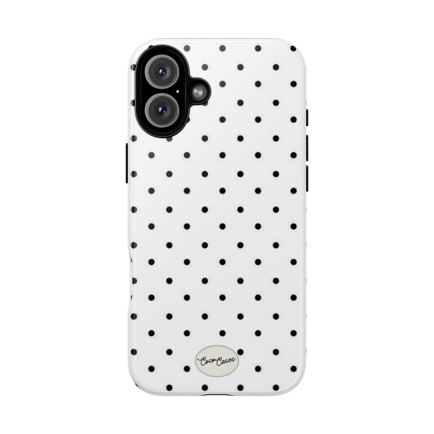 White Polka Dot iPhone Case