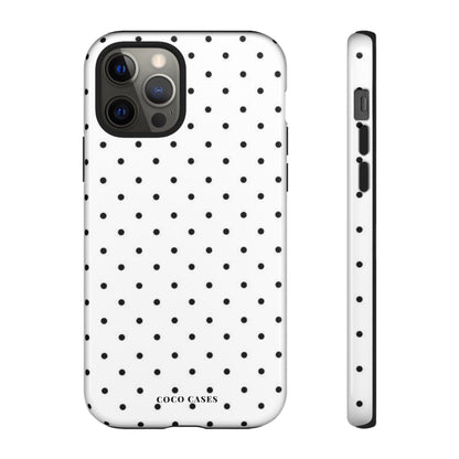 White Polka Dot iPhone Case