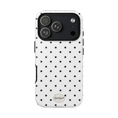 White Polka Dot iPhone Case