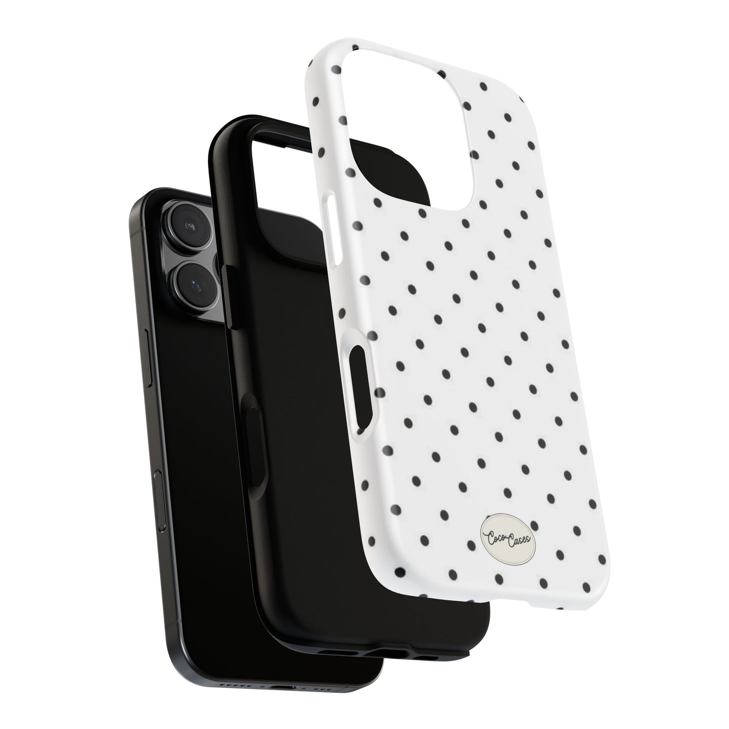 White Polka Dot iPhone Case