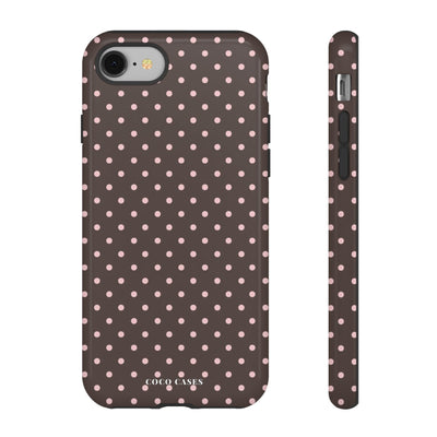 Brown Polka Dot iPhone Case