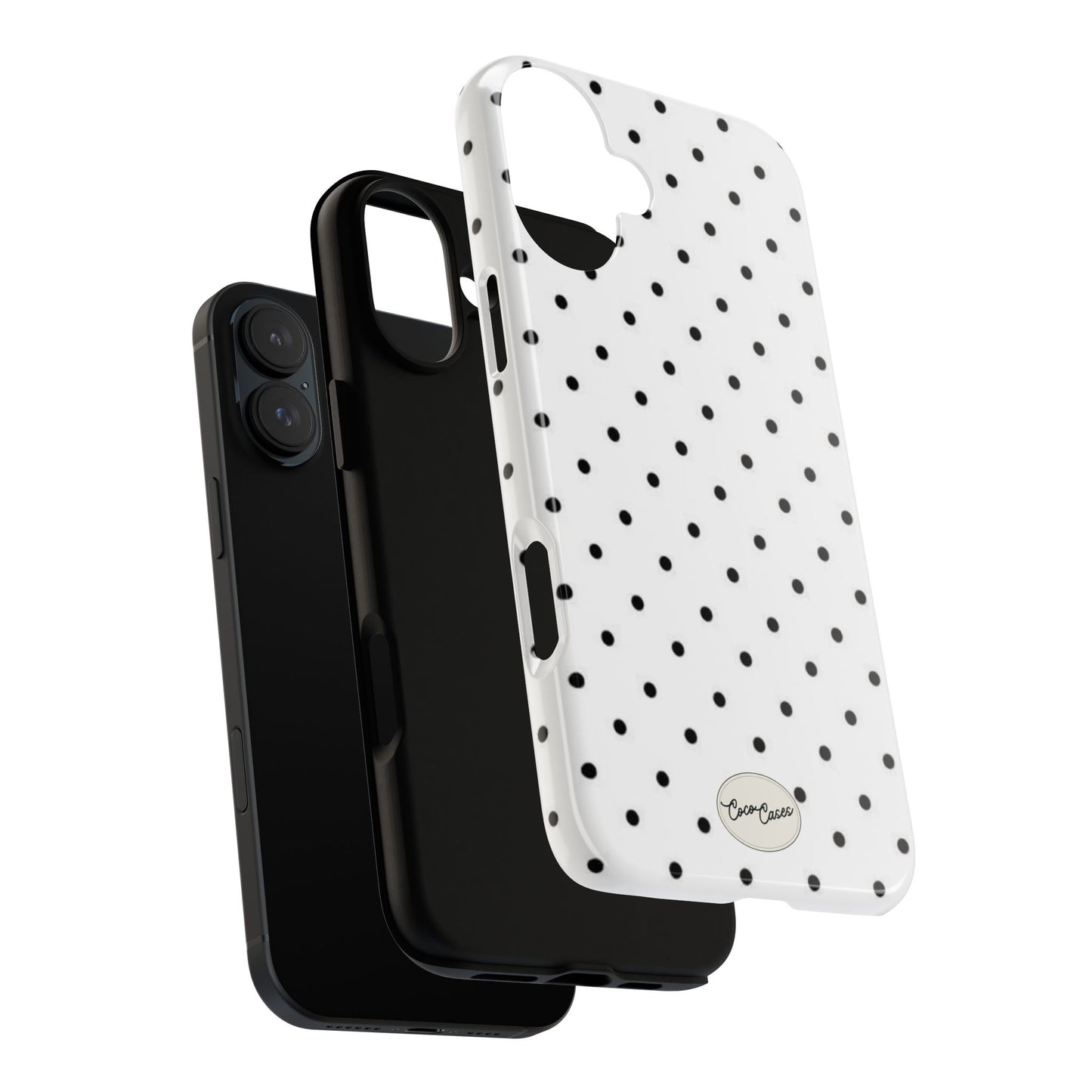 White Polka Dot iPhone Case