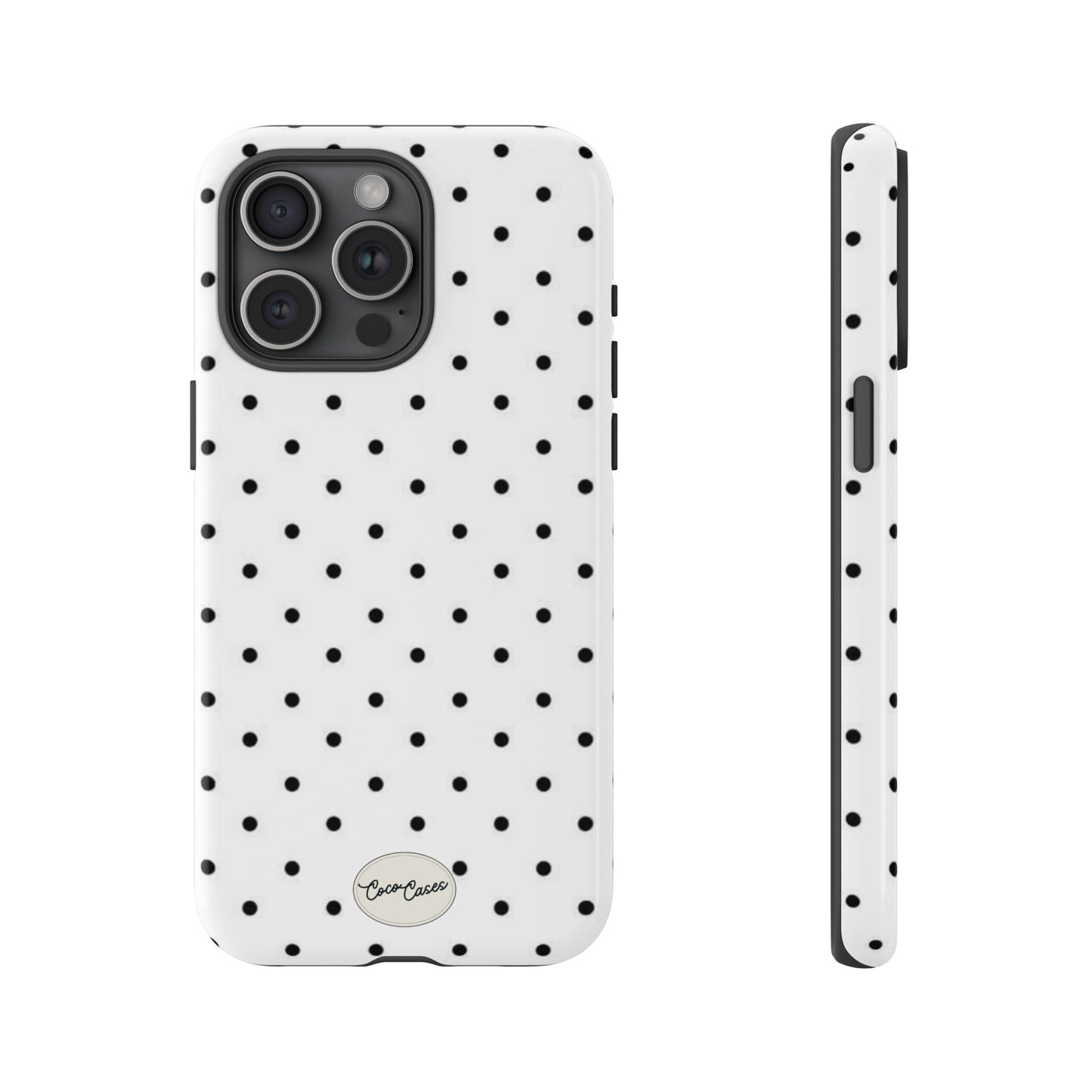 White Polka Dot iPhone Case