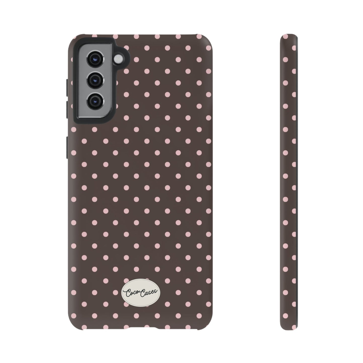 Brown Polka Dot Samsung Case