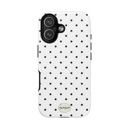White Polka Dot iPhone Case
