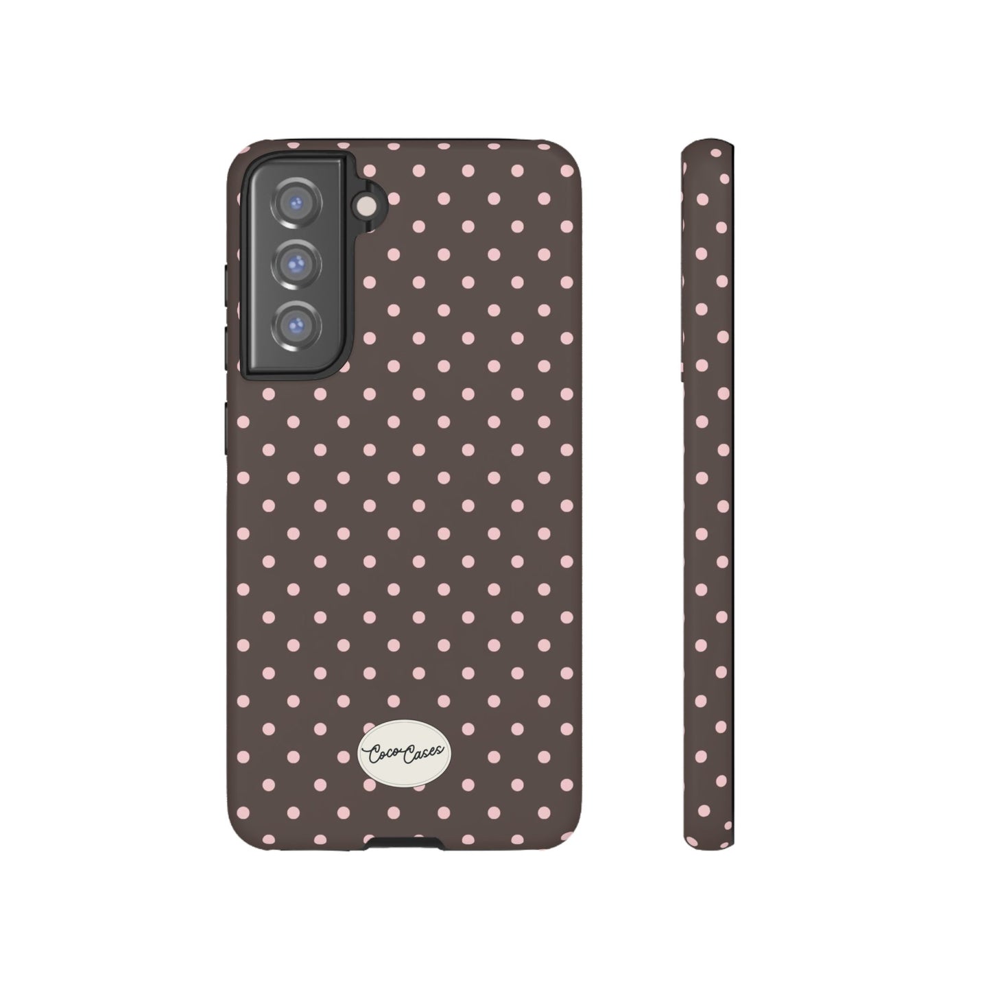 Brown Polka Dot Samsung Case