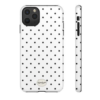 White Polka Dot iPhone Case