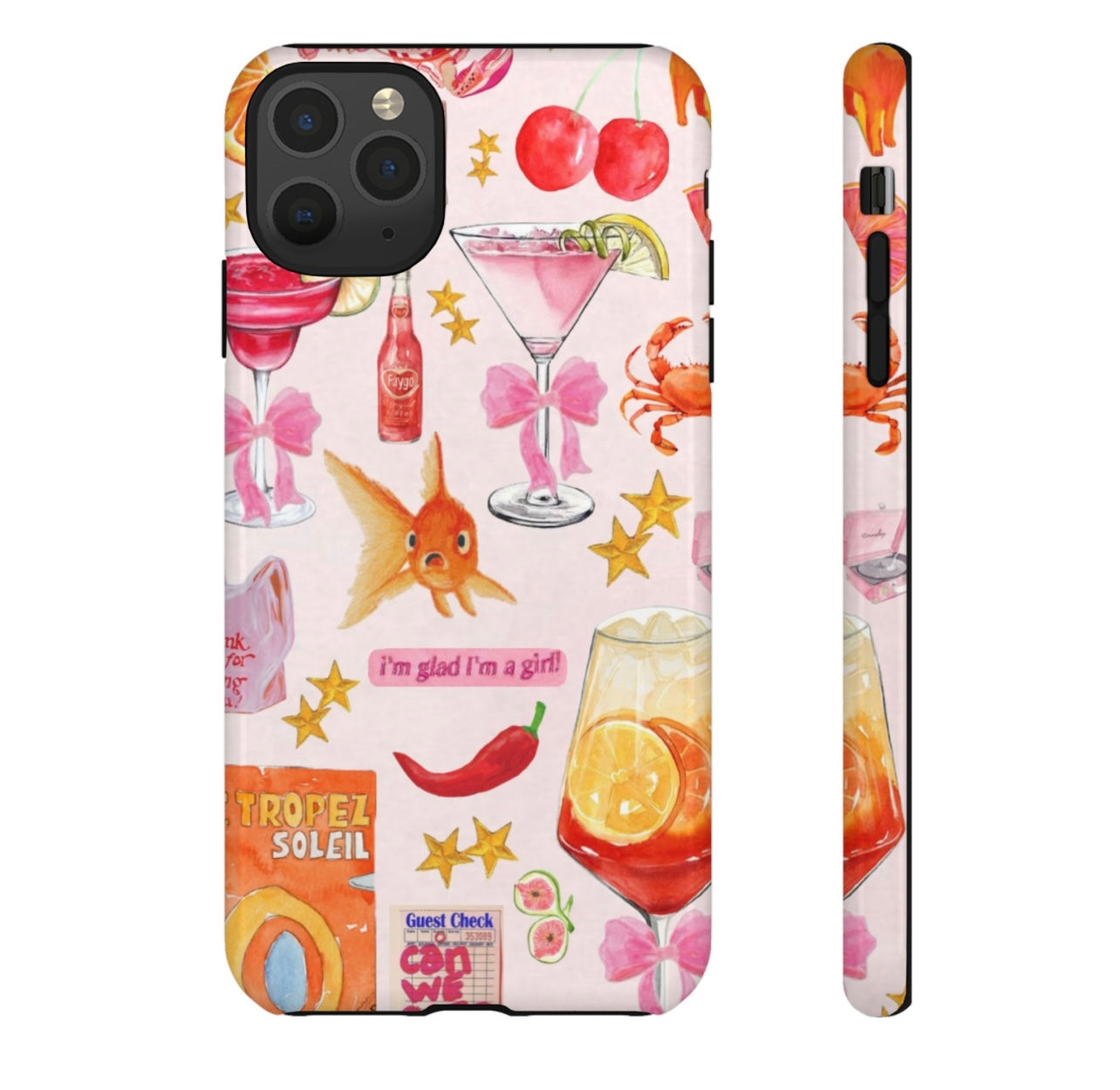 I'm glad I'm a girl iPhone Case