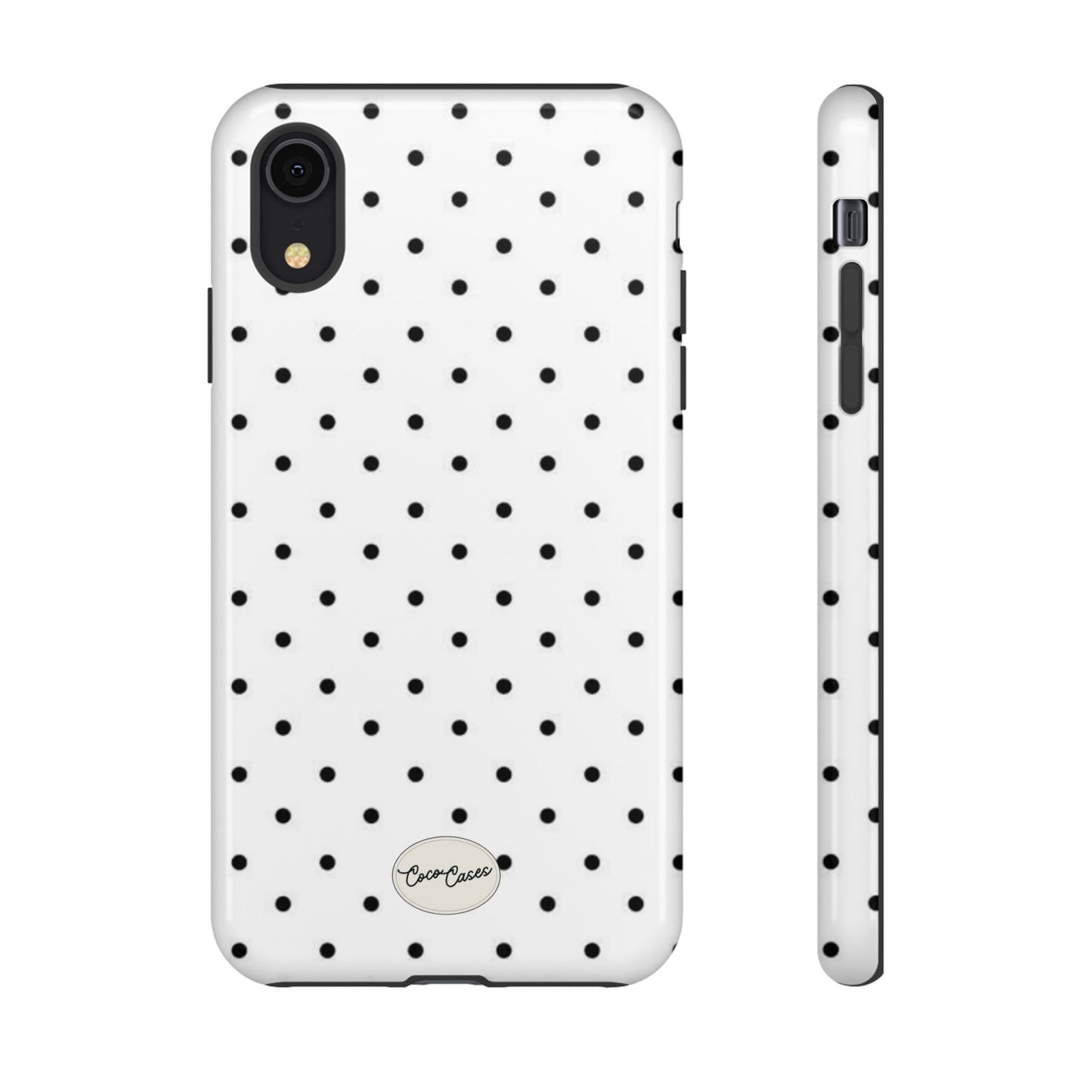 White Polka Dot iPhone Case