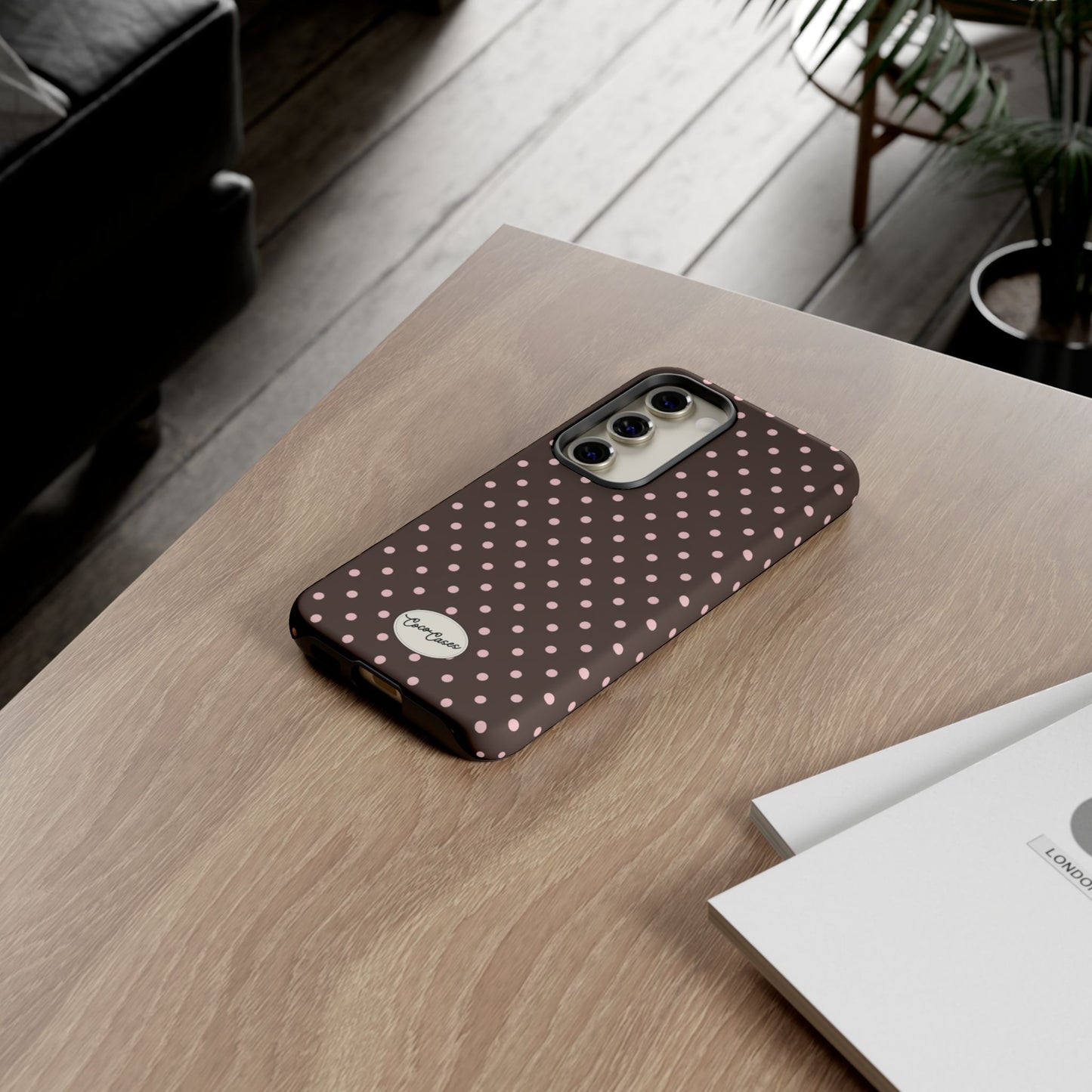 Brown Polka Dot Samsung Case