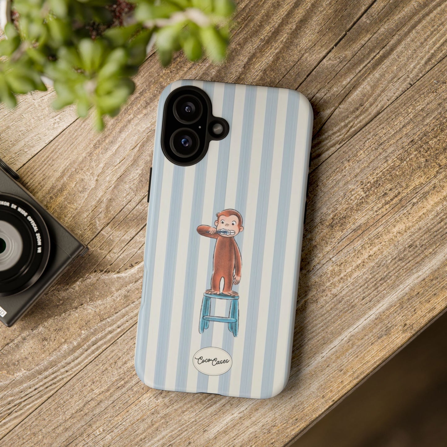 Striped Monkey iPhone Case