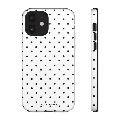 White Polka Dot iPhone Case